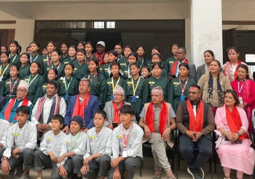 नुवाकोट तादीमा एकाबहादुर पाठक संस्थाद्वारा विद्यालयमा स्काउट कार्यक्रम लागू गर्दै पोशाक सहयोग