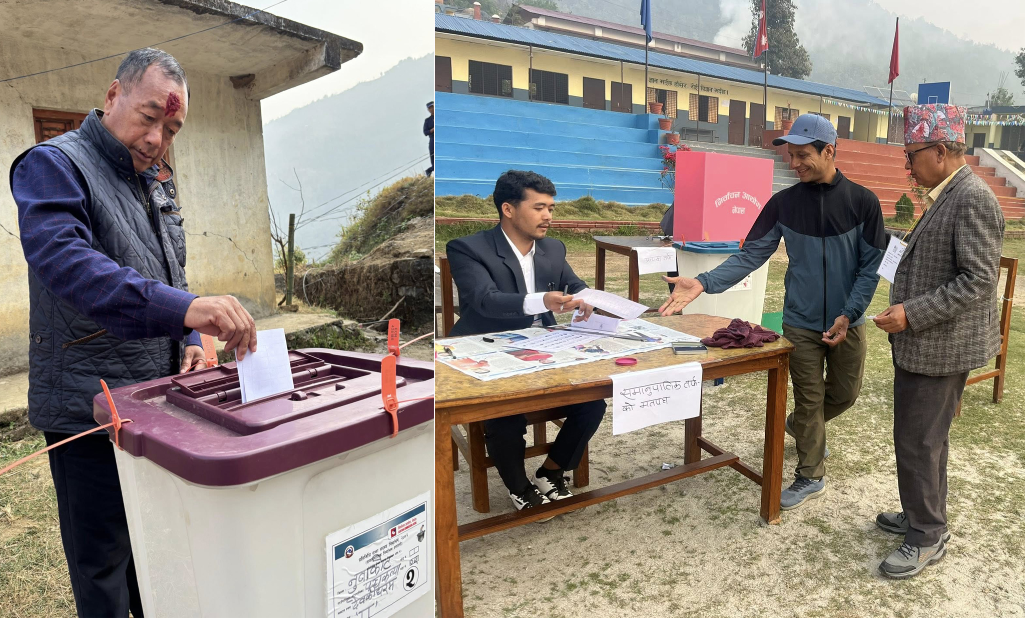 हितबहादुरदेखि हिरानाथसम्मका उम्मेद्वारहरुले गरे मतदान